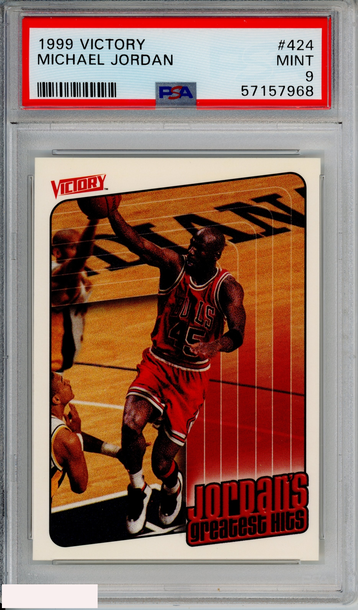1999 UPPER DECK VICTORY MICHAEL JORDAN #424 CHICAGO BULLS HOF PSA 9 MINT