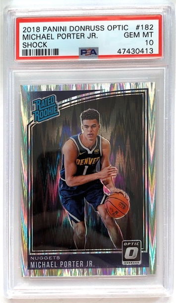 2018 Michael Porter Jr. PSA 10 Panini Donruss Optic Shock RC Rookie Card
