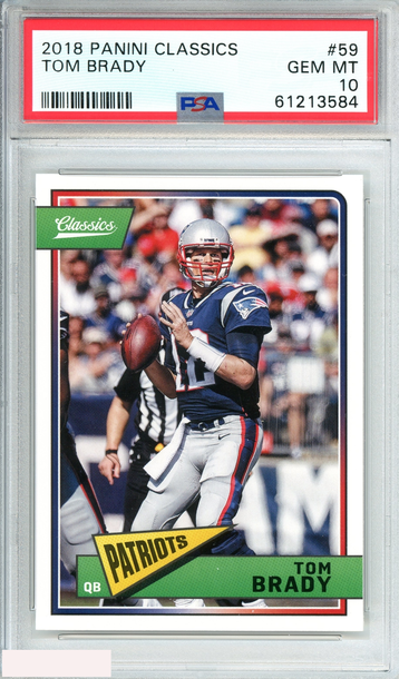 2018 PANINI CLASSICS TOM BRADY #59 NEW ENGLAND PATRIOTS  PSA 10 GEM MT