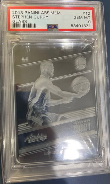 2018 Panini Absolute Glass Stephen Curry PSA 10 Gem Mint