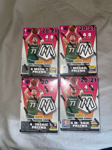 2020-21 Panini Mosaic NBA Basketball Blaster Box 32 Cards New Factory Sealed