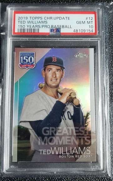 2019 Topps Chrome update 12 Ted Williams 150 years PSA 10