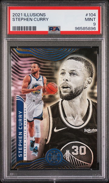 2021 PANINI STEPHEN CURRY ILLUSIONS #104 PSA 9