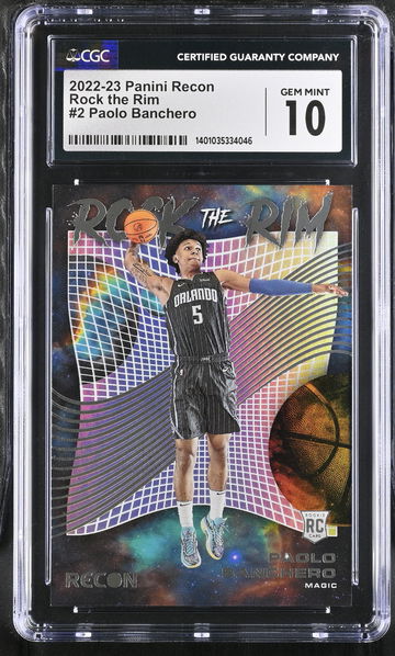 2022-23 PANINI PAOLO BANCHERO RECON ROCK THE RIM #2 CGC 10 BK.A2.12R