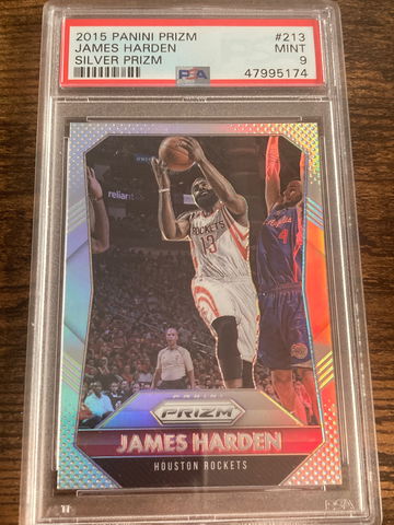 2015-16 Panini Prizm Silver Prizm #213 James Harden PSA 9 MINT