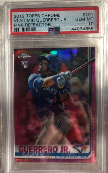Vladimir Guerrero jr topps chrome pink psa 10
