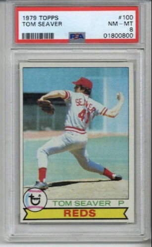 1979 TOPPS #100 TOM SEAVER CARD CINCINNATI REDS PSA 8 NICELY CENTERED LOW POP