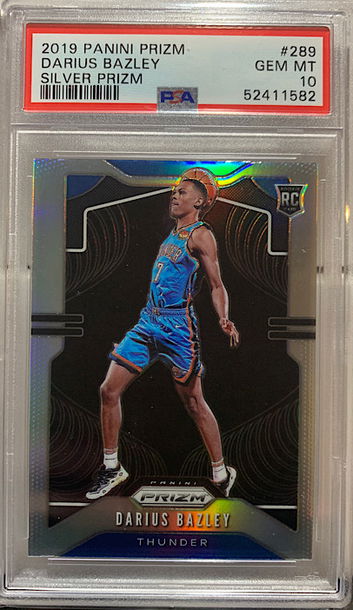 2019 Prizm Darius Bazley Silver PSA 10