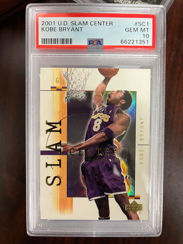 2001 UD Slam Center Kobe Bryant PSA 10