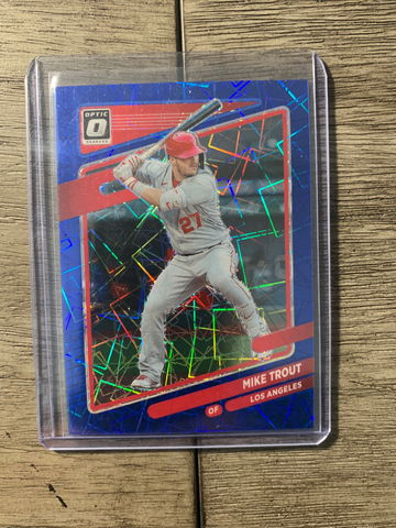 2021 Donruss Optic Mike Trout Blue Refractor (07/99)