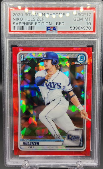 Niko Hulsizer 2020 Bowman Chrome Red Sapphire #/15 PSA 10