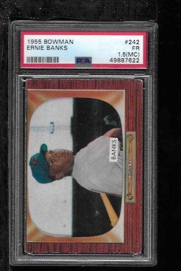 1955 BOWMAN ERNIE BANKS PSA 1.5 MC