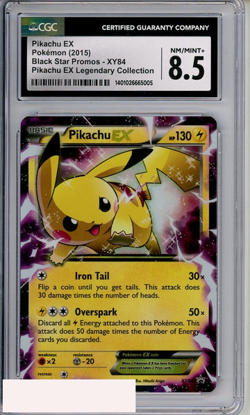 2015 POKEMON PIKACHU EX LEGENDARY COLLECTION #XY84 BSP CGC 8.5