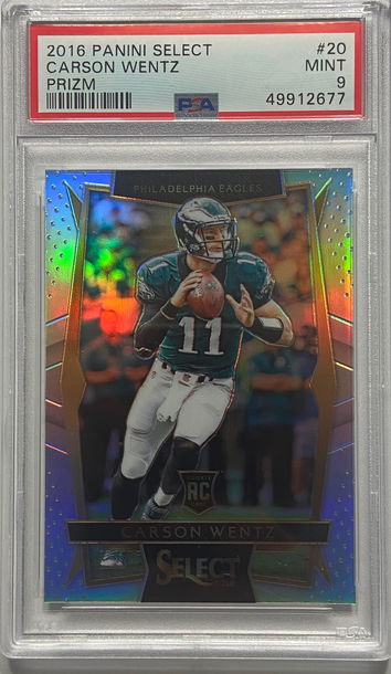 2016 panini select Carson wentz prizm psa 9