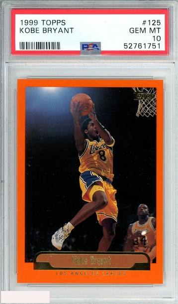 1999 TOPPS KOBE BRYANT #125 LOS ANGELES LAKERS MAMBA HOF PSA 10 GEM MT