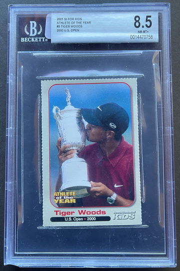 2001 S.I. For Kids Tiger Woods Athlete of the Year #3 BGS 8.5