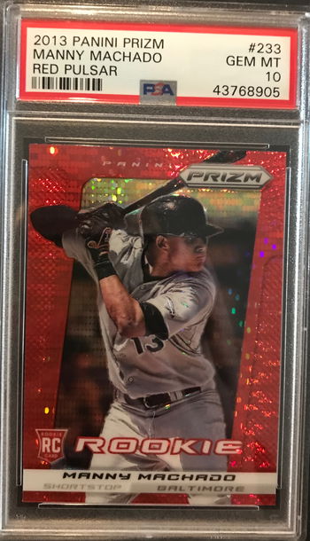 2013 Panini Prizm Manny Machado Red Pulsar #233 PSA 10