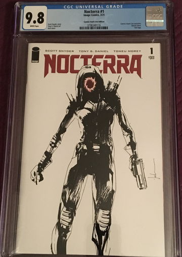 NOCTERRA # 1  IMAGE COMICS 2021  COMICS VAULT EDITION LIVE  CGC 9.8 WHITE  SKETCH COVER FOIL LOGO!