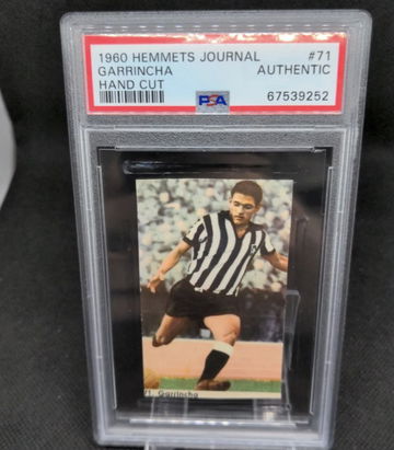 1960 Hemmets Journal Hand Cut Soccer #71 Garrincha PSA Authentic