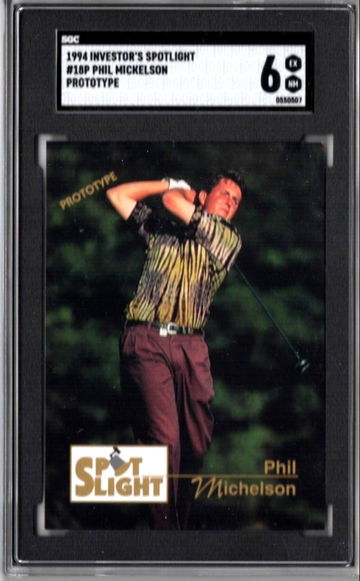 Phil Mickelson Rookie 1994 The Investor's Spotlight #18 Michelson Error RC SGC