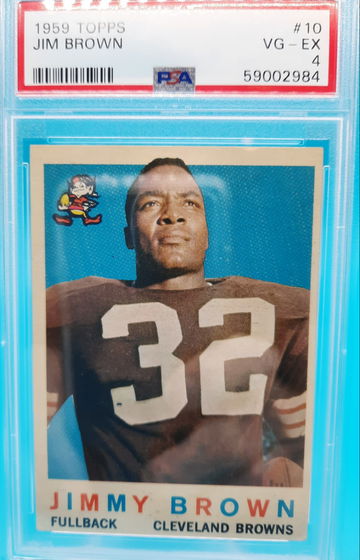 1959 Topps Football Jim Brown #10 PSA 4 well centered 