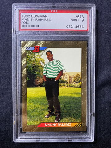 1992 Bowman Foil Manny Ramirez PSA 9
