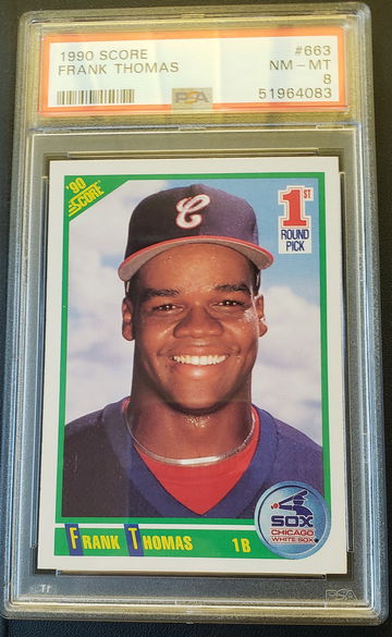 1990 Score #663 Frank Thomas RC PSA 8 NM- MINT