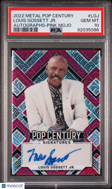 2022 Leaf Metal Pop Century Autographs Louis Gossett JR. #LGJ PSA 10