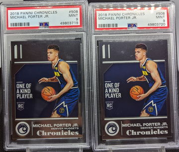 2018-19 Chronicles Michael Porter Jr. RC #508 PSA 9 (x2)
