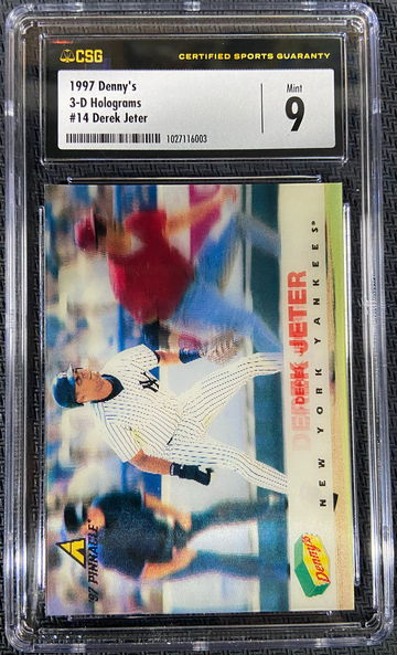 1997 Denny's 3D Hologram Derek Jeter CSG 9 MINT
