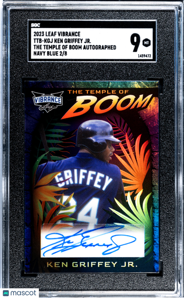 2023 Leaf Vibrance Ken Griffey JR. #TTB-KGJ The Temple Of Boom Autograph Navy Blue SGC 9
