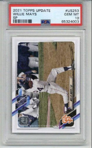 2021 TOPPS UPDATE #US253 WILLIE MAYS CARD SAN FRANCISCO GIANTS PSA 10
