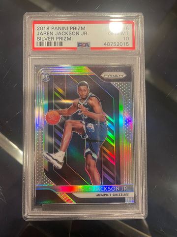 2018 Prizm Silver RC Rookie Card Jaren Jackson Jr PSA 10 Memphis Grizzlies