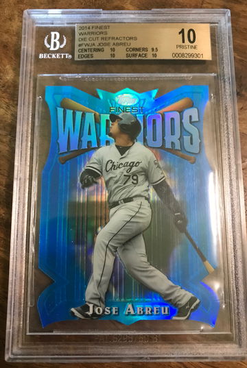 2014 FINEST WARRIORS DIE CUT REFRACTORS JOSE ABREU ROOKIE RC BGS 10 PRISTINE