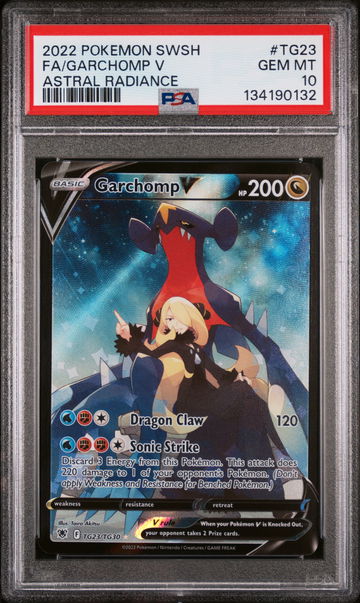 2022 Pokemon Sword and Shield Astral Radiance Trainer Gallery Garchomp V #TG23 PSA 10