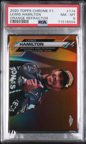 2020 Topps Chrome F1 Lewis Hamilton Orange Refractor /25 #174 Formula 1