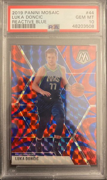 2019 Panini Mosaic Luka Docnic Reactive Blue 