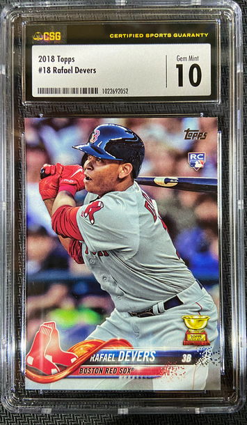 2018 Topps Gold Cup ROOKIE Rafael Devers CSG 10 GEM MINT!