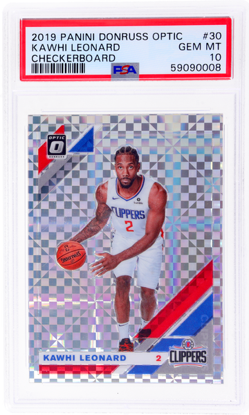 2019 Panini Donruss Optic Kawhi Leonard #30 Checkerboard PSA 10