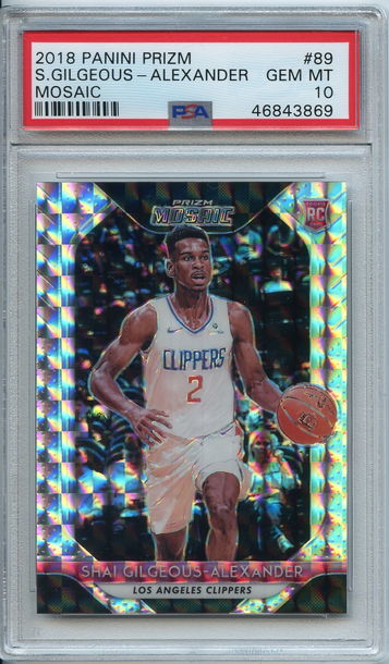 Shai Gilgeous Alexander Gilgeous-Alexander Mosaic Prizm PSA 10 NEP