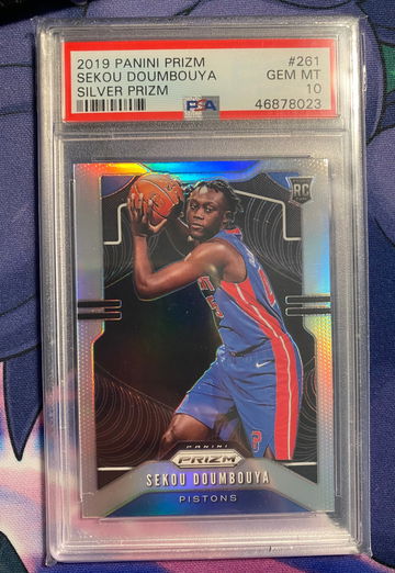 2019 Panini Silver Prizm #261 Sekou Doumbouya Pistons RC Rookie PSA 10