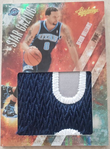 Deron Williams 2009 Absolute Star Gazing Jumbo Jersey Prime Patch /5 🏀 SUPER RARE JAZZ