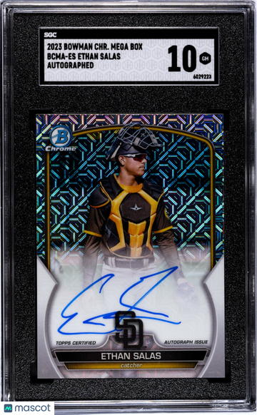 2023 Bowman Chrome Mega Box Ethan Salas #BCMA-ES Autograph SGC 10