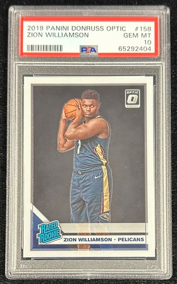 2019 Donruss Optic Zion Williamson Rated Rookie Card RC #158 PSA 10