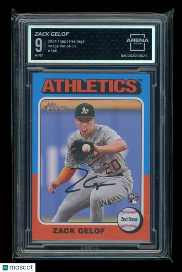 2024 Topps Heritage Zack Gelof #346 Image Variation RC Arena Club 9
