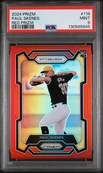 2024 Panini Prizm Red Paul Skenes #118 /299 PSA 9