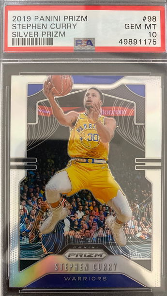 2019 Prizm Stephen Steph Curry Silver Prizm PSA 10