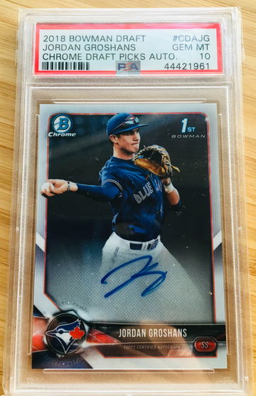 2018 Bowman Chrome Draft Jordan Groshans Auto PSA 10