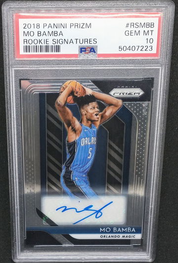 Mo Bamba 2018 Prizm RC Rookie Auto Autograph PSA 10