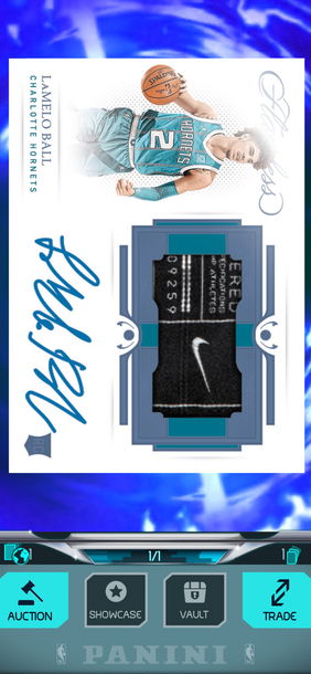 NBA Dunk Digital Card Lamelo Ball Flawless 2020 First Off The Line One of One RPA